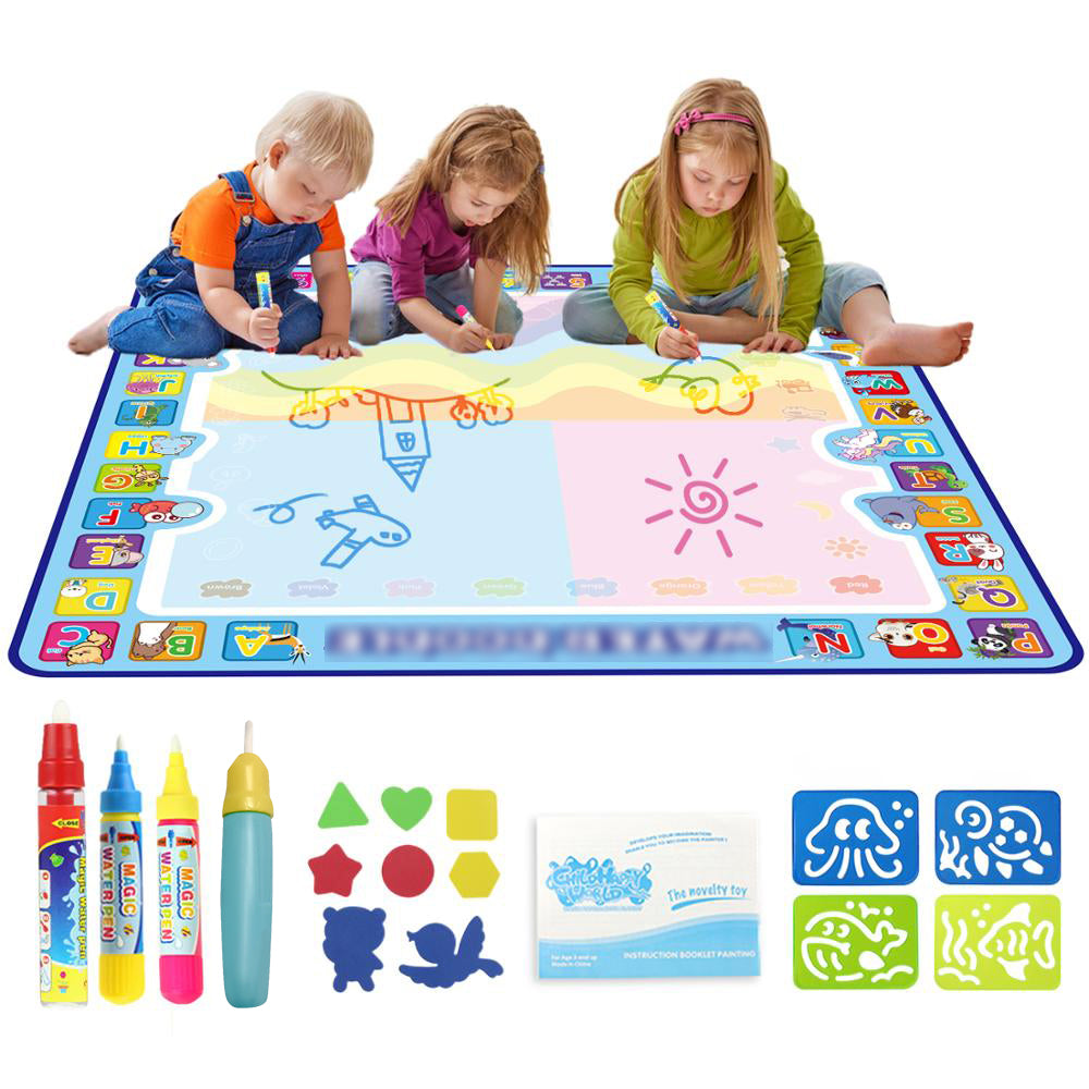 Magic Water Drawing Mat Coloring Doodle Mat with Magic Pens Montessori Toys Painting Board Educational Toys for Kids